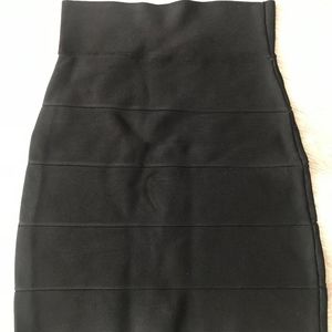 BCBGB Black Bandage Mini Skirt